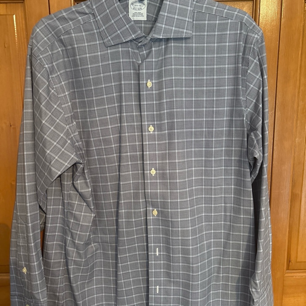Brooks Brothers Blue Checkered Button-Down Shirt